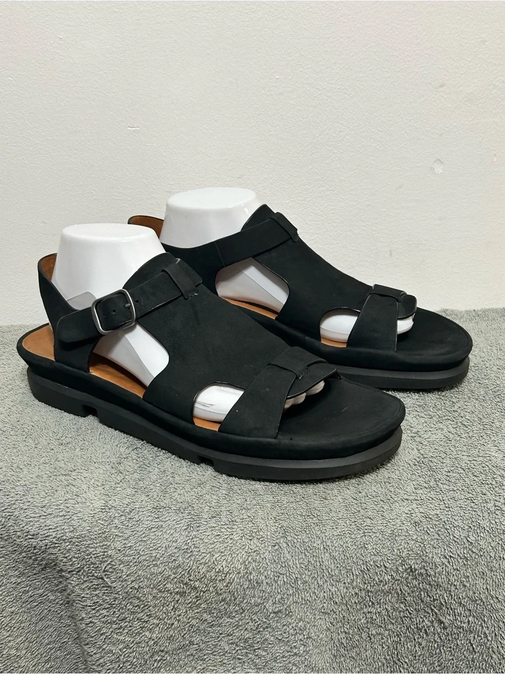 L'Amour Des Pieds Villefranche Black Leather Slingback Sandals Womens Size 11